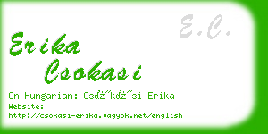 erika csokasi business card